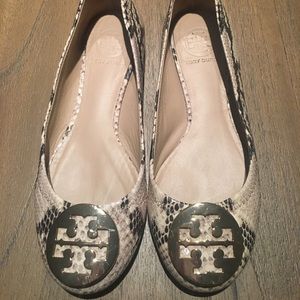Tory Burch Snakeskin Flats
